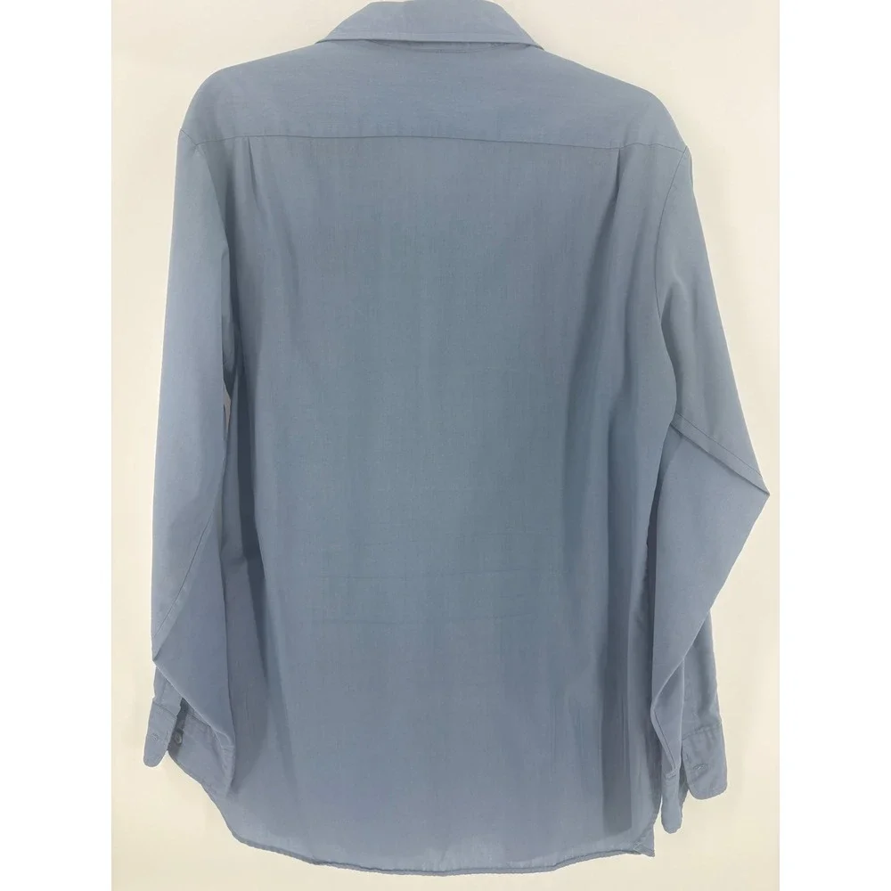 Men's Levi's Blue Long Sleeve Pocket Zip Casual Button Up Shirt‎ Size XL